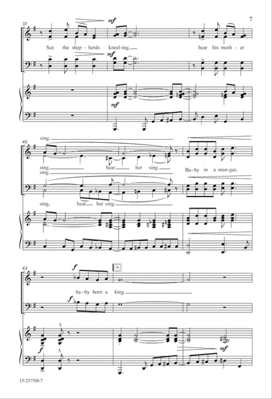 Baby Born a King Baby Born a King 4-Part scores gallery preview page 8