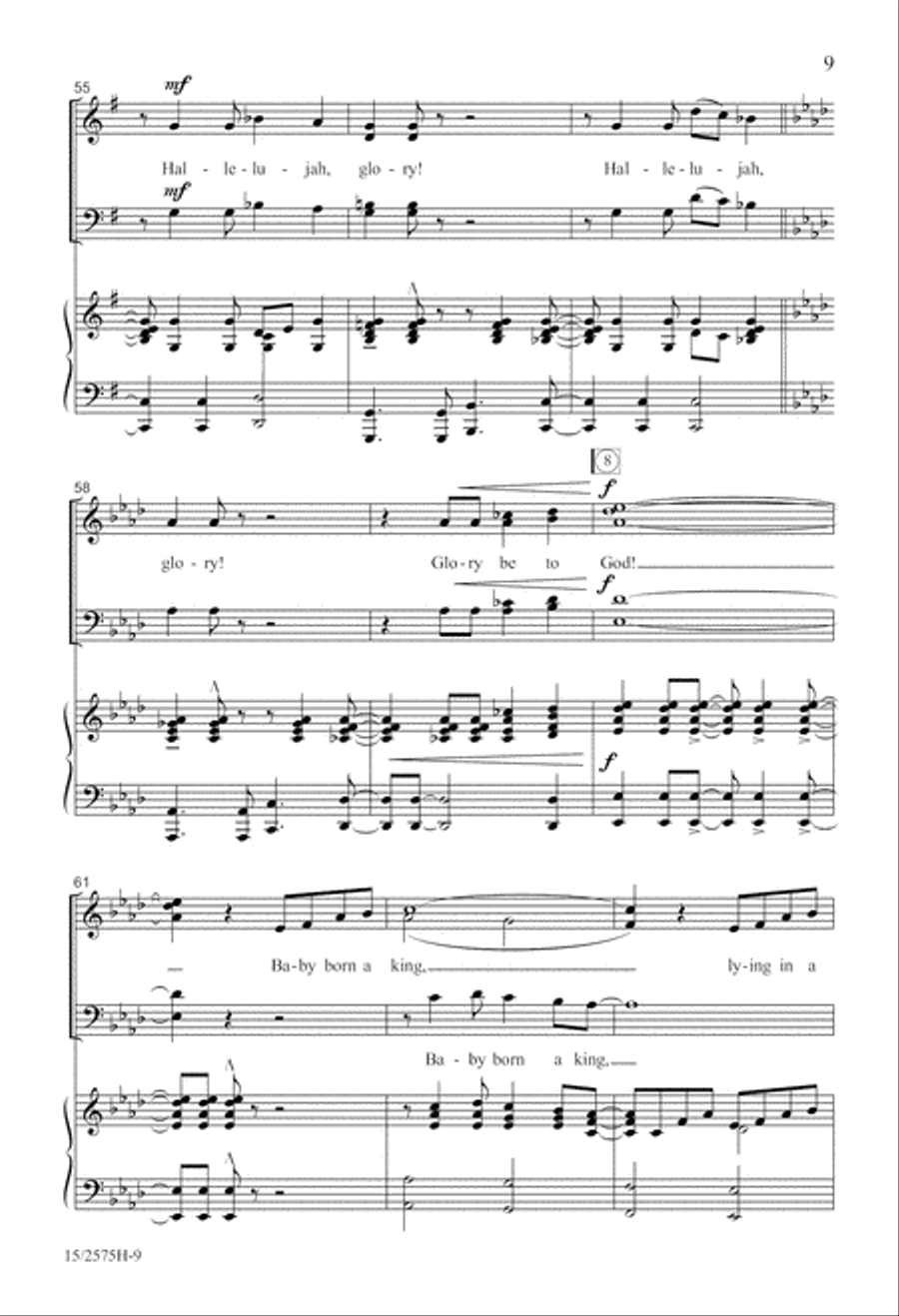 Baby Born a King Baby Born a King 4-Part scores gallery preview page 10