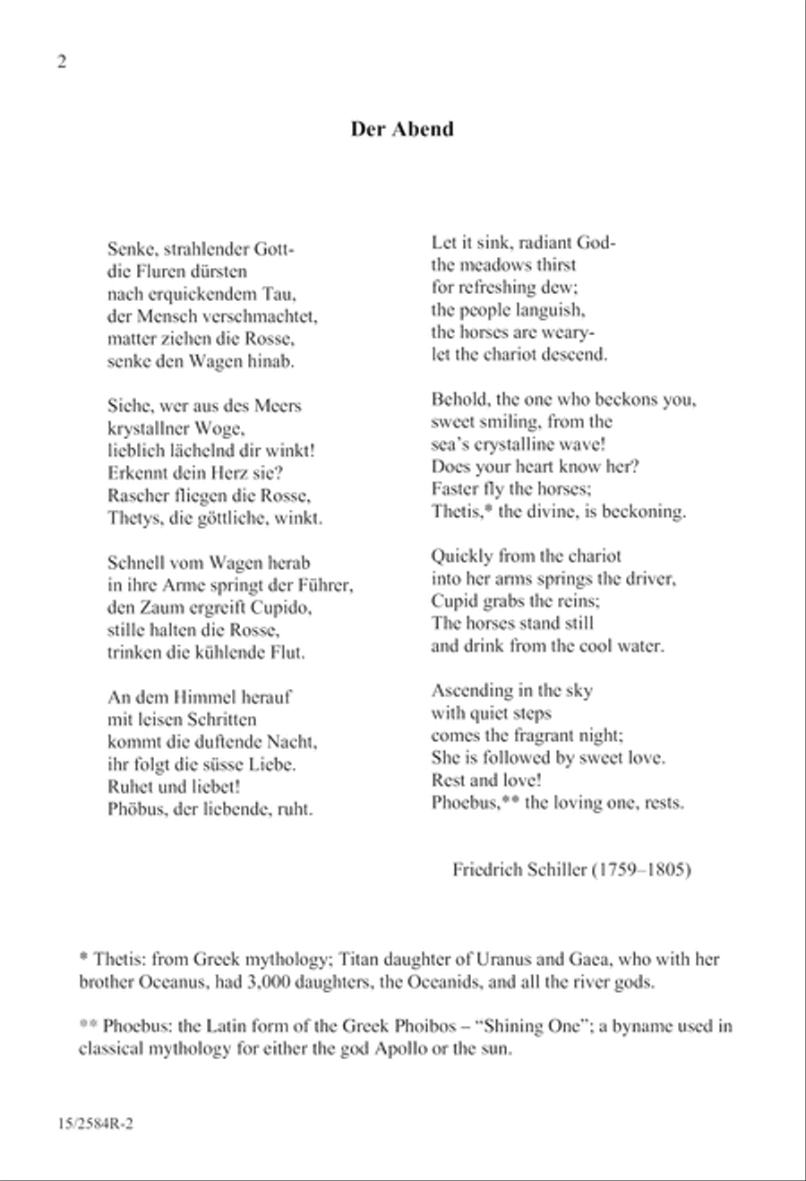 Der Abend (The Evening) Der Abend (The Evening) 4-Part scores gallery preview page 3