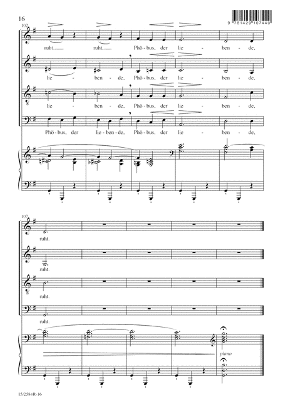 Der Abend (The Evening) Der Abend (The Evening) 4-Part scores gallery preview page 17