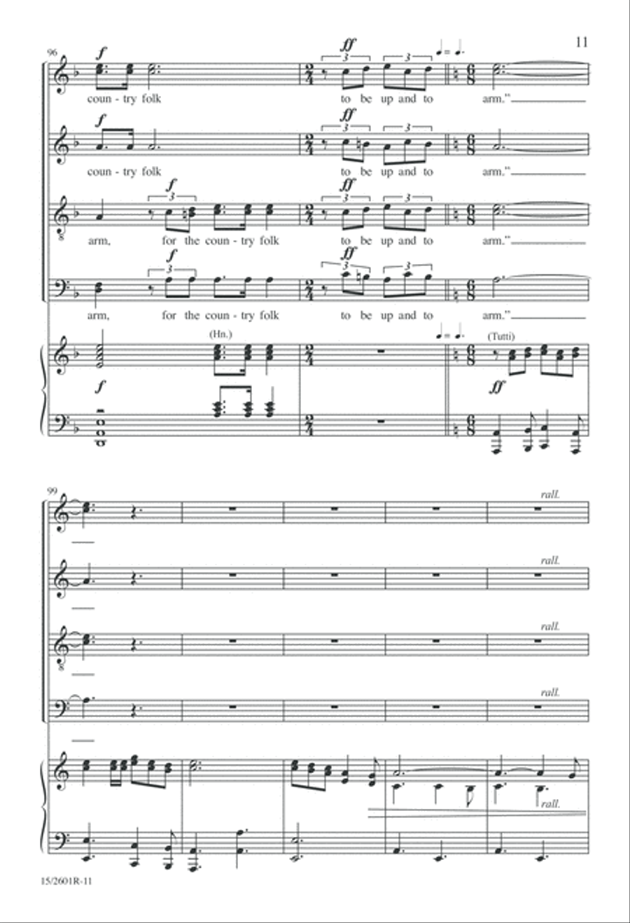 One If by Land, Two If by Sea 4-Part scores gallery preview page 12