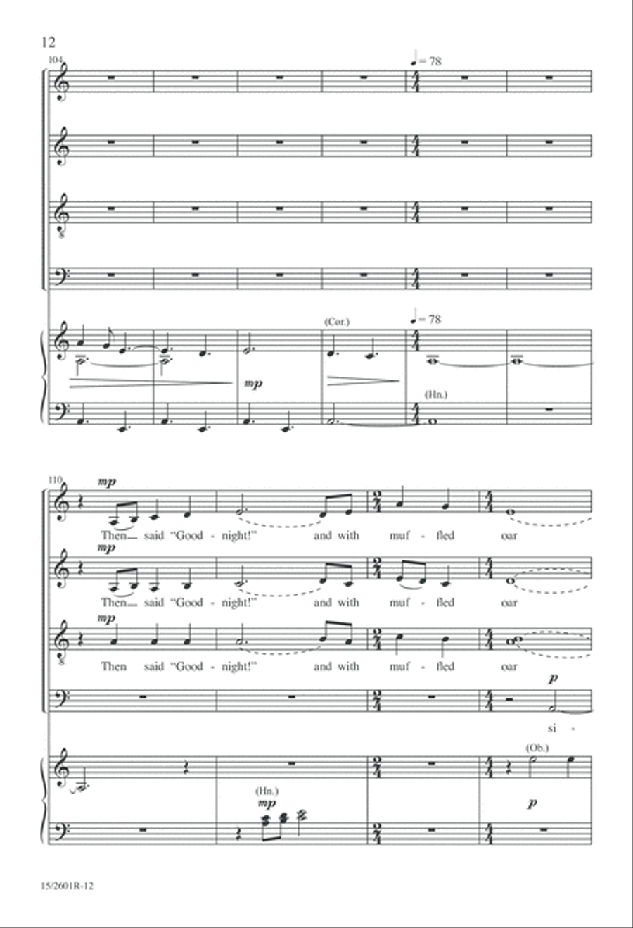 One If by Land, Two If by Sea 4-Part scores gallery preview page 13