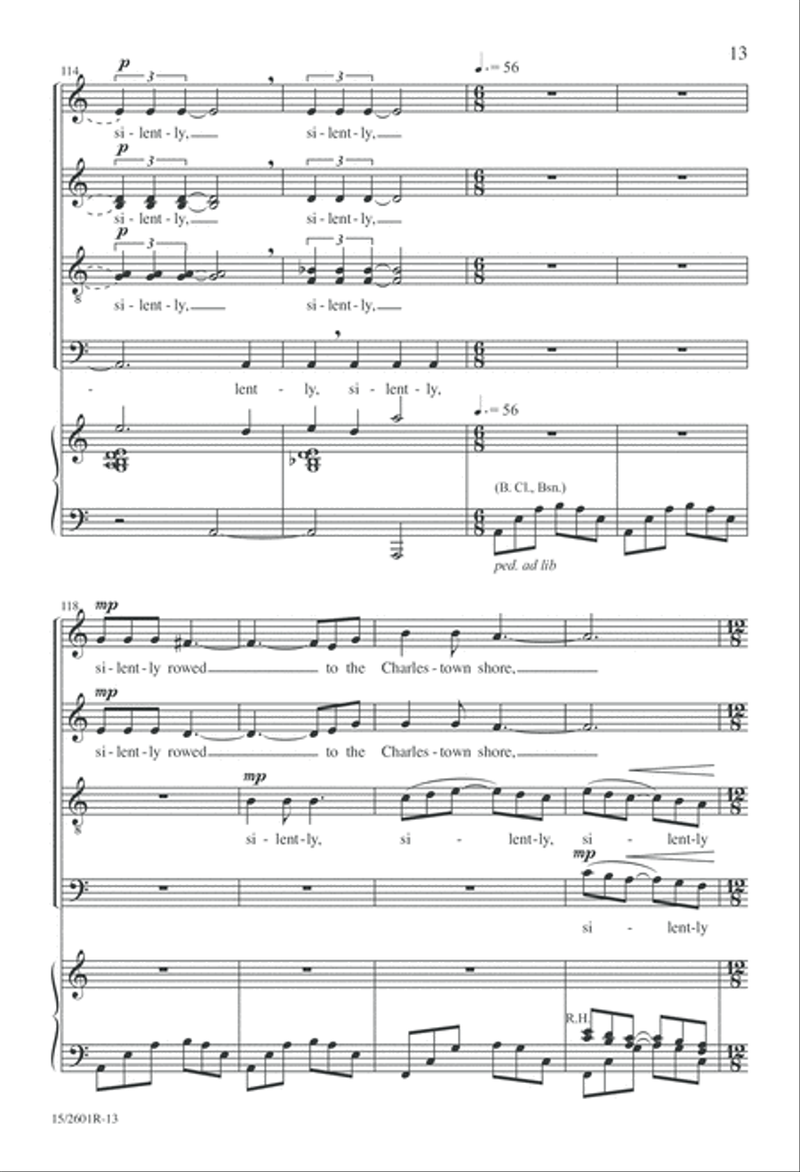 One If by Land, Two If by Sea 4-Part scores gallery preview page 14