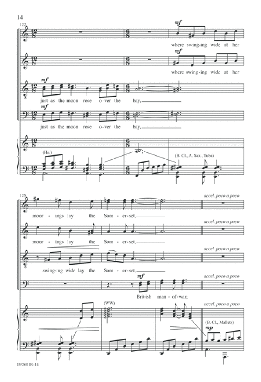 One If by Land, Two If by Sea 4-Part scores gallery preview page 15