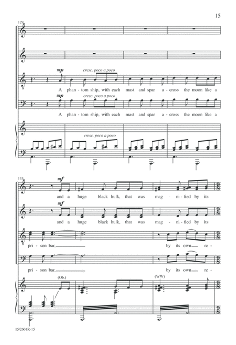 One If by Land, Two If by Sea 4-Part scores gallery preview page 16