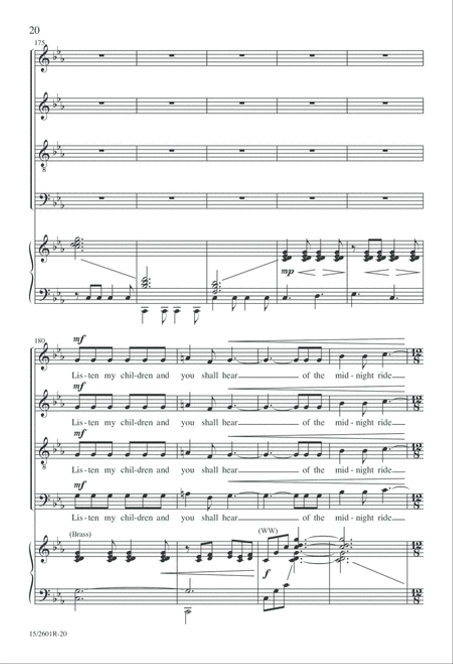 One If by Land, Two If by Sea 4-Part scores gallery preview page 21