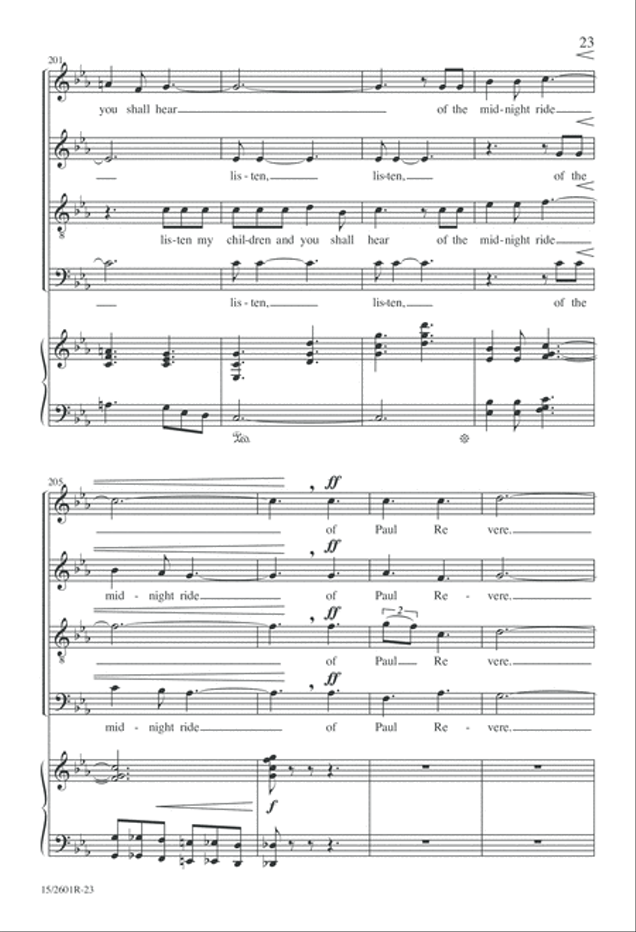 One If by Land, Two If by Sea 4-Part scores gallery preview page 24