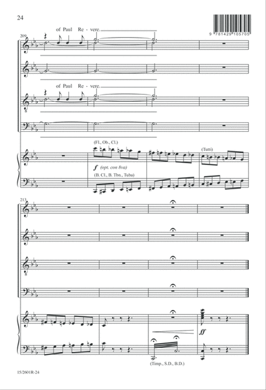 One If by Land, Two If by Sea 4-Part scores gallery preview page 25