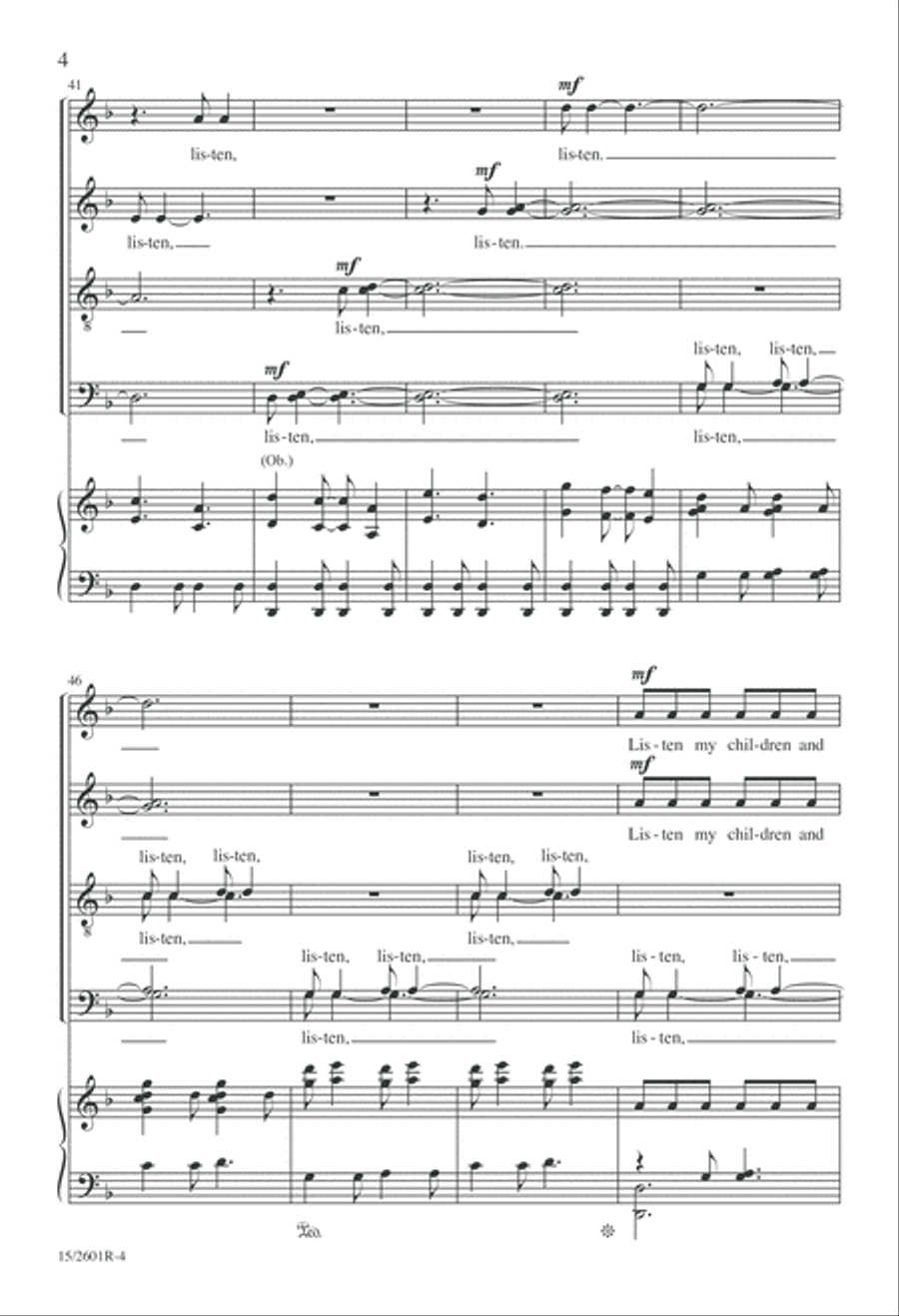 One If by Land, Two If by Sea 4-Part scores gallery preview page 5