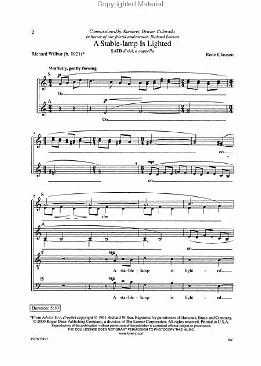 A Stable-lamp Is Lighted Divisi scores gallery preview page 2