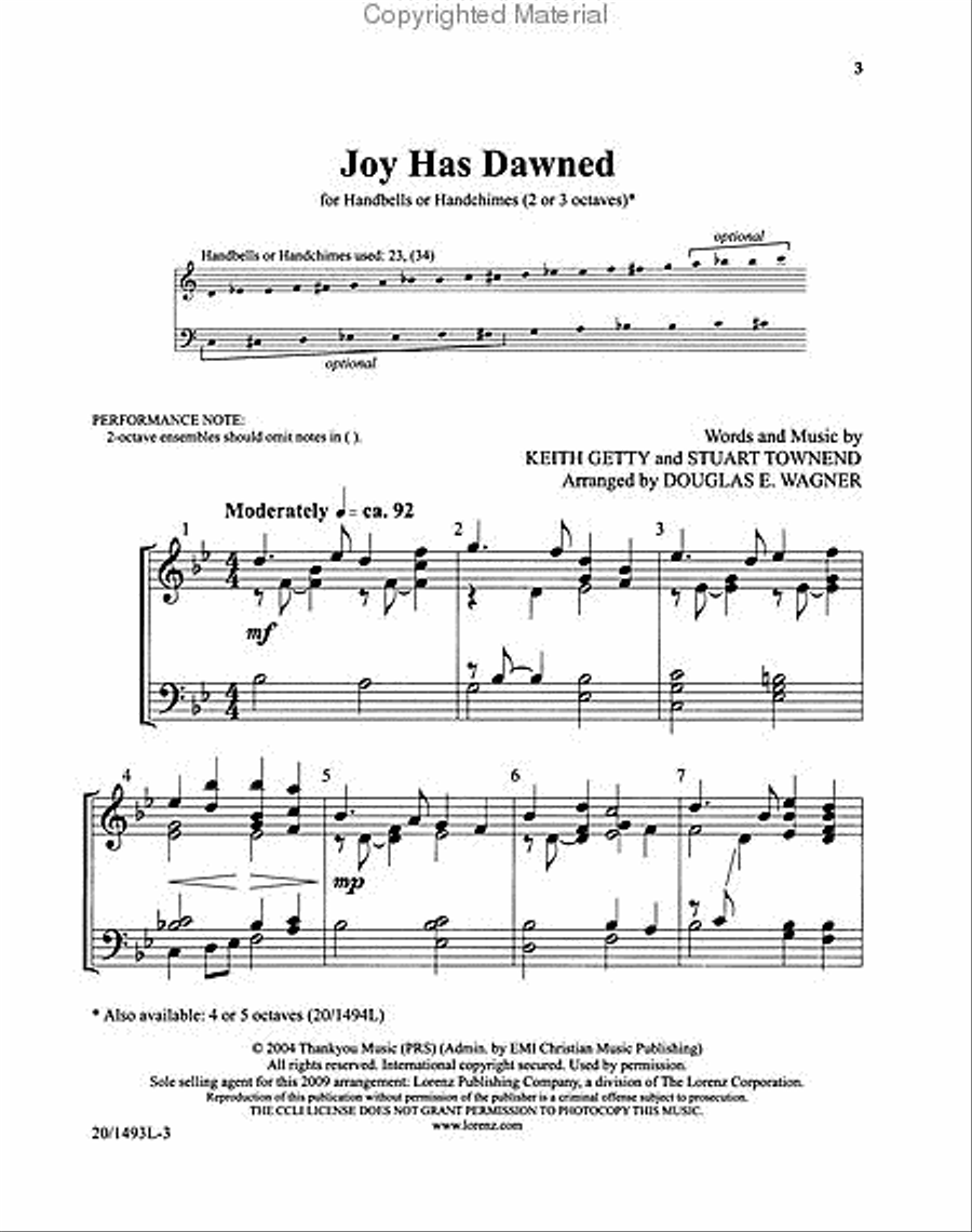 Joy Has Dawned 3-Octaves scores gallery preview page 2