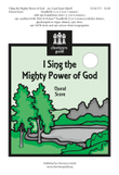 I Sing the Mighty Power of God (SATB choral score)