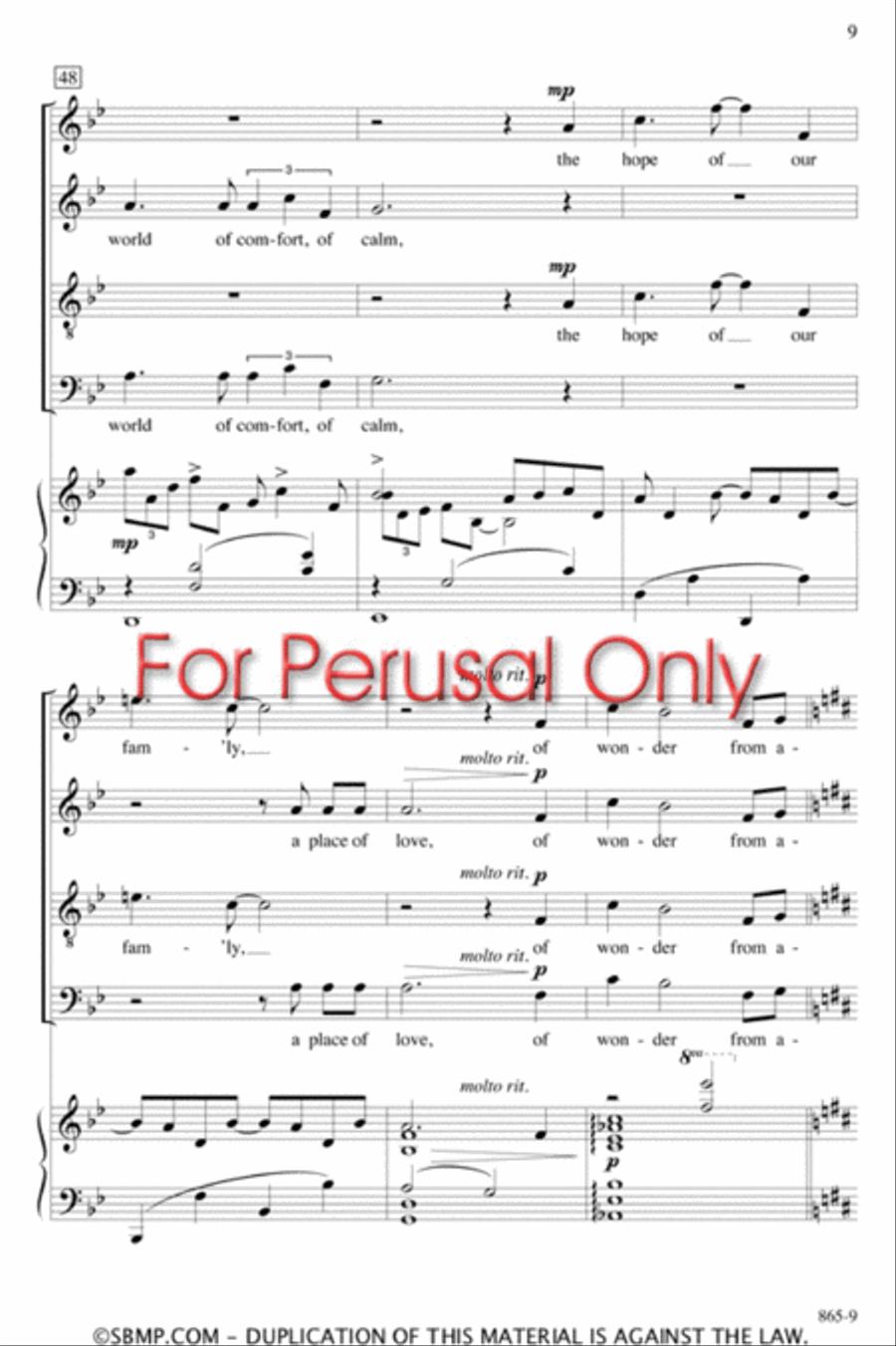 Journey Home - SATB Octavo 4-Part scores gallery preview page 8