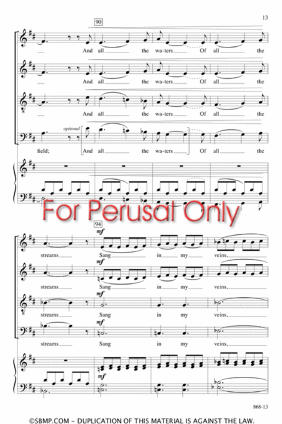The Waking - SATB Octavo The Waking - SATB Octavo 4-Part scores gallery preview page 12