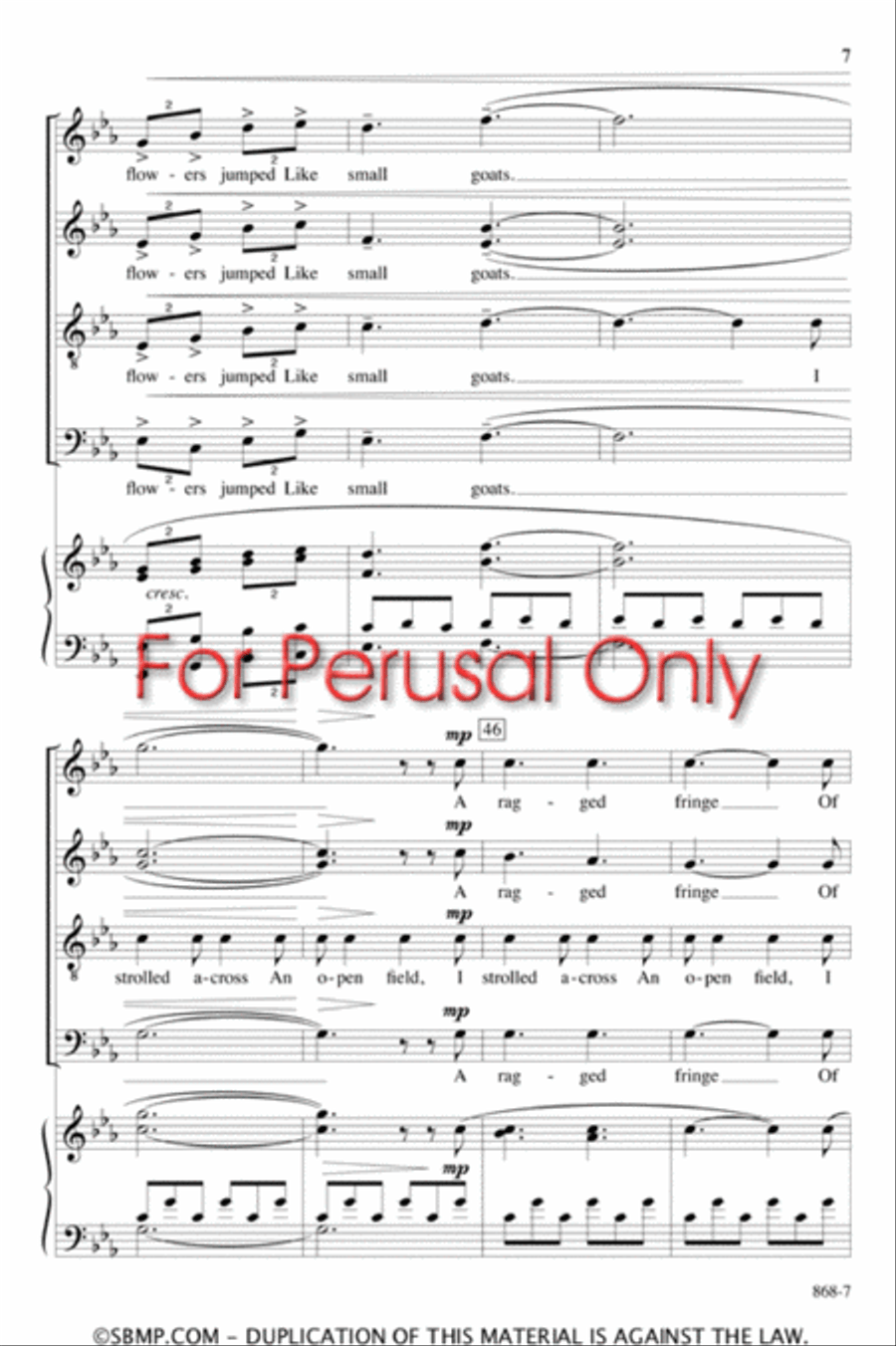 The Waking - SATB Octavo The Waking - SATB Octavo 4-Part scores gallery preview page 6