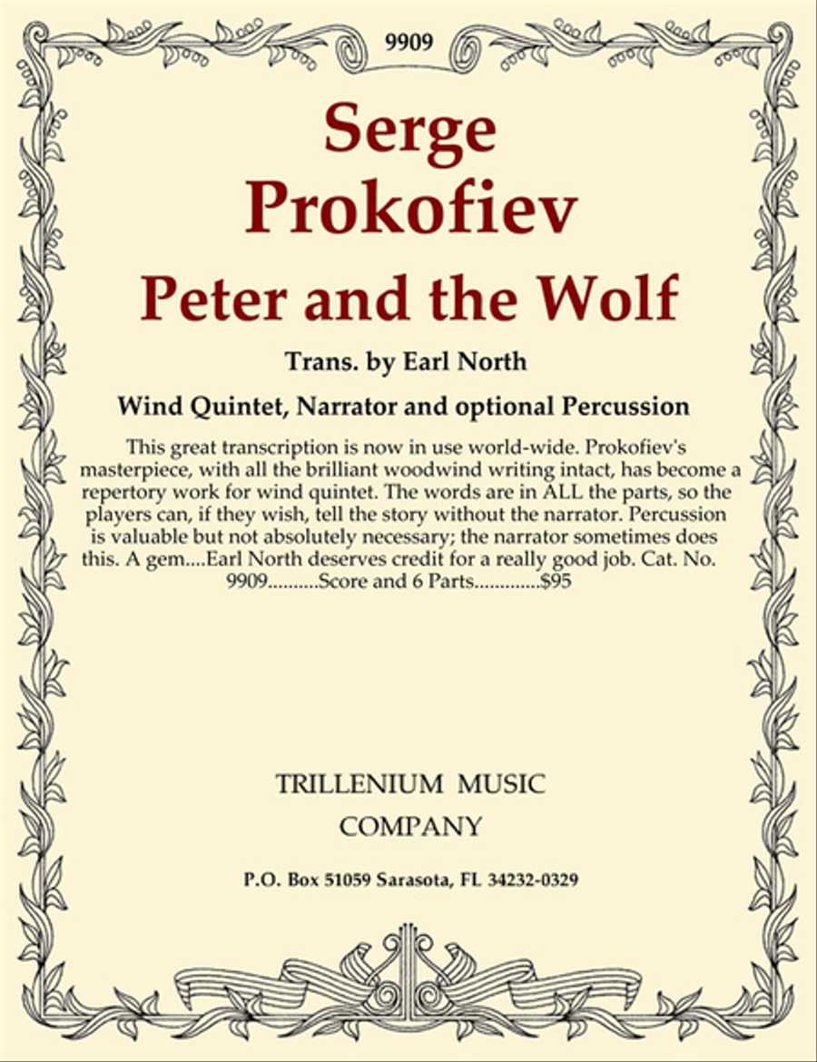 Peter and the Wolf Woodwind Quintet scores gallery preview page 1