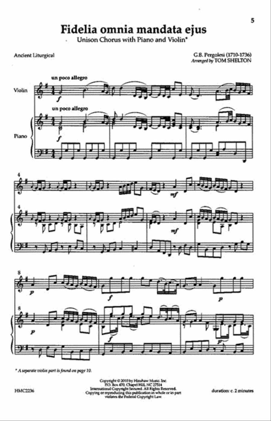 Fidelia Omnia Fidelia Omnia Choir scores gallery preview page 2