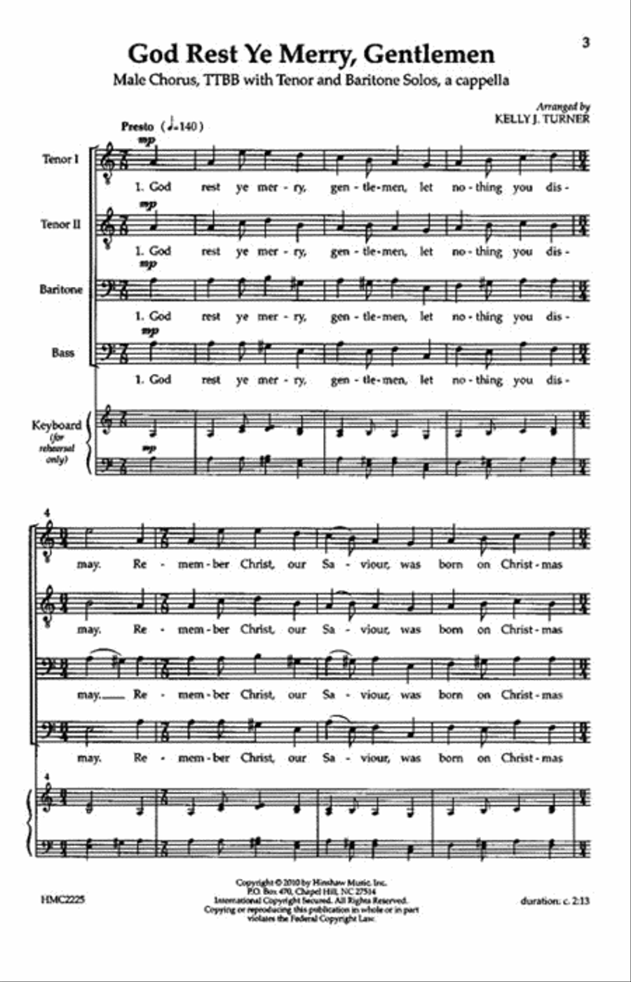 God Rest Ye Merry Gentlemen TTBB - Sheet Music page 2