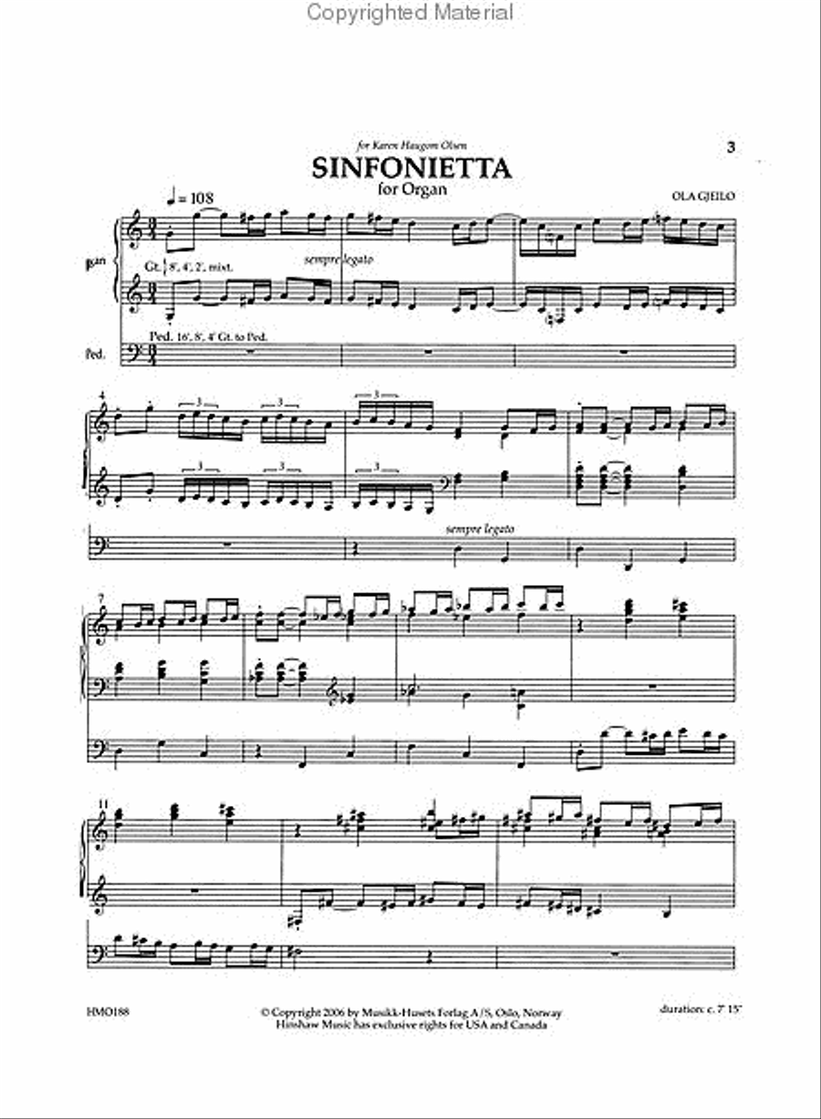 Sinfonietta Sinfonietta Organ scores gallery preview page 2