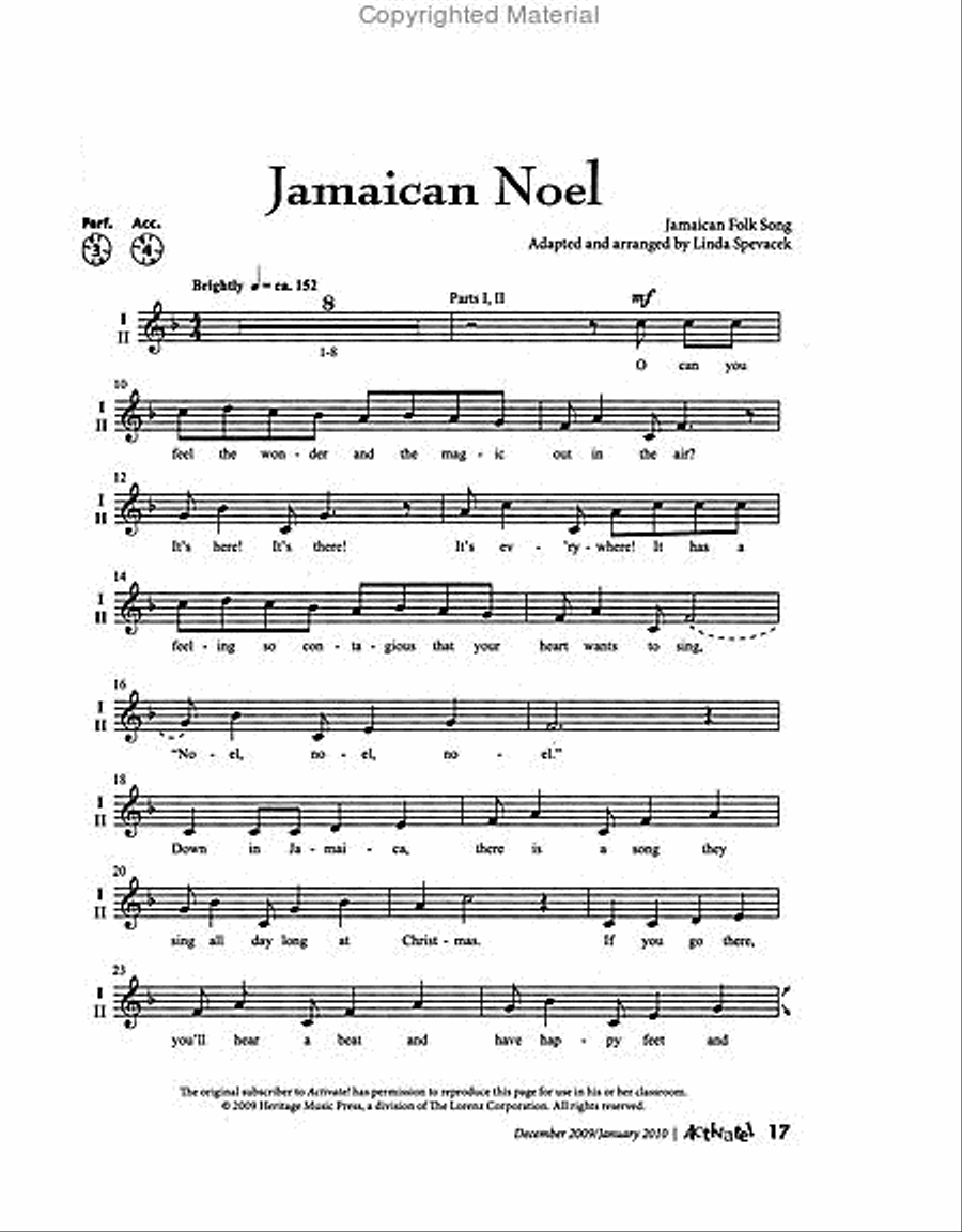 Activate! Dec 09/Jan 10 Activate! Dec 09/Jan 10 Unison Choir scores gallery preview page 3