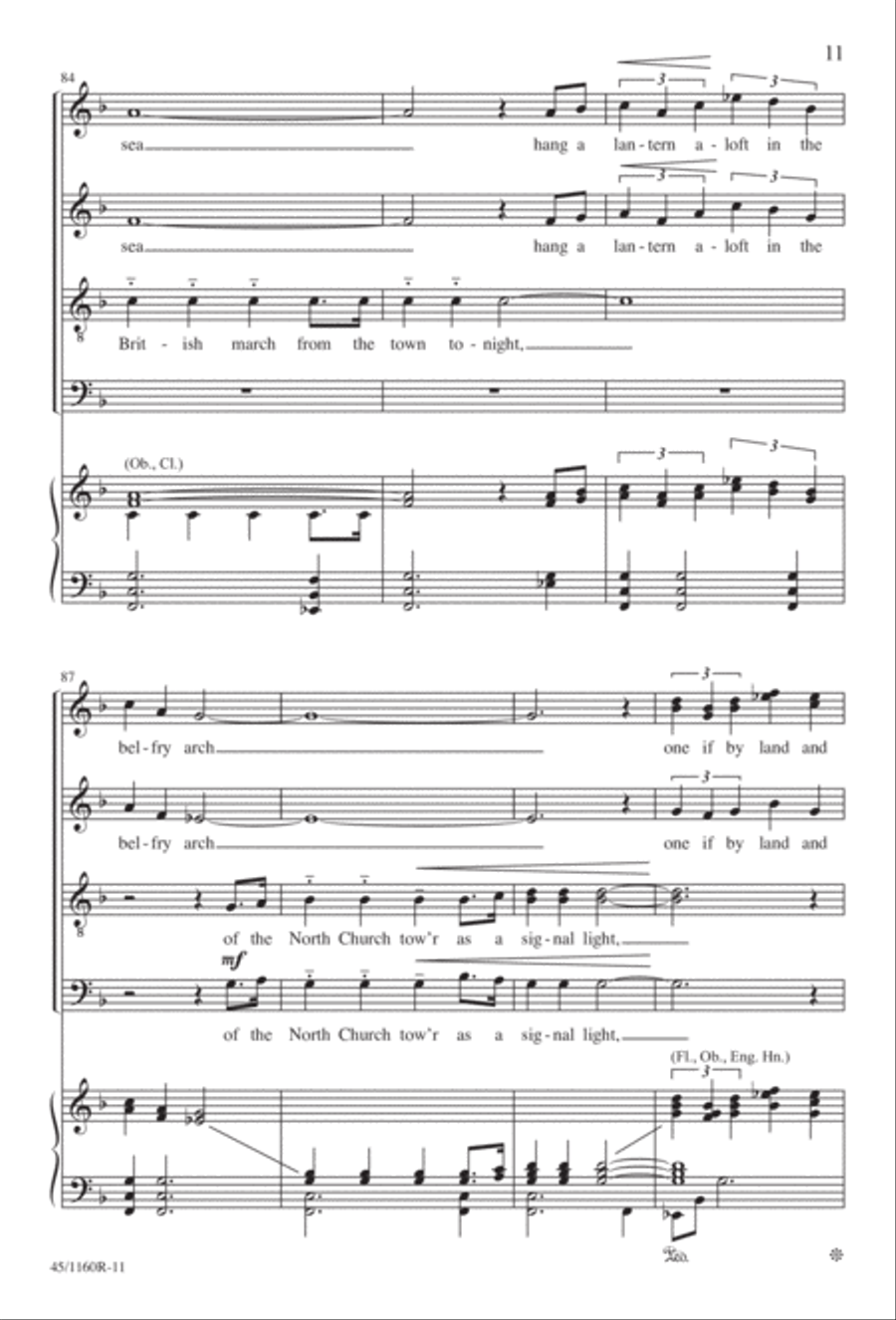 The Midnight Ride of Paul Revere Divisi scores gallery preview page 12