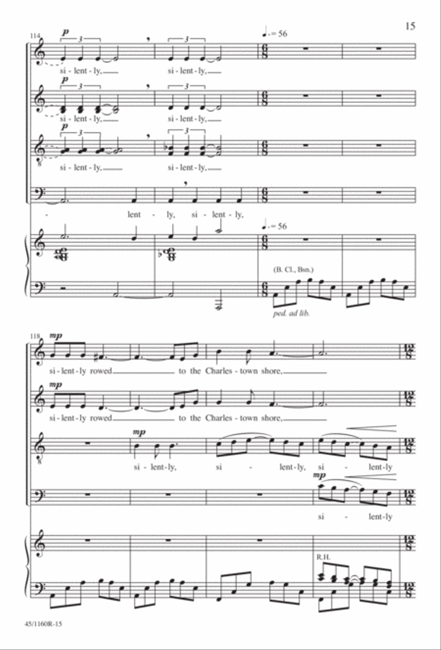 The Midnight Ride of Paul Revere Divisi scores gallery preview page 16