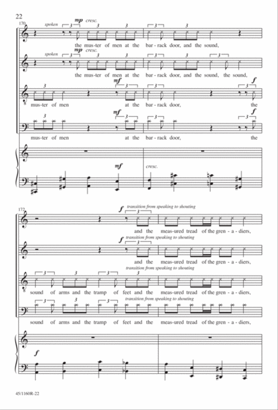 The Midnight Ride of Paul Revere Divisi scores gallery preview page 23