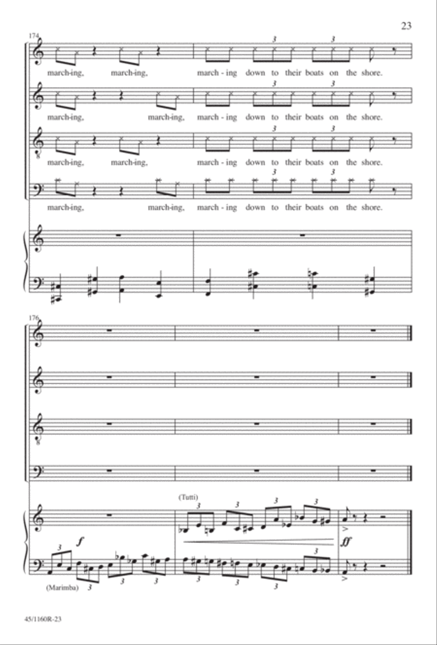 The Midnight Ride of Paul Revere Divisi scores gallery preview page 24