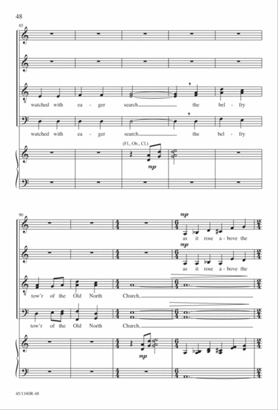 The Midnight Ride of Paul Revere Divisi scores gallery preview page 49