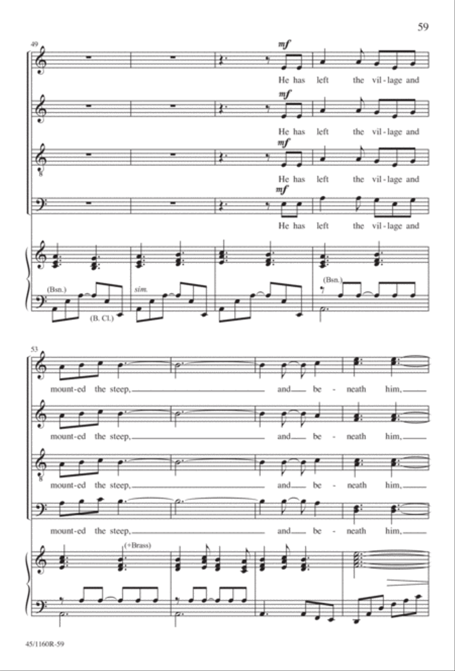 The Midnight Ride of Paul Revere Divisi scores gallery preview page 60
