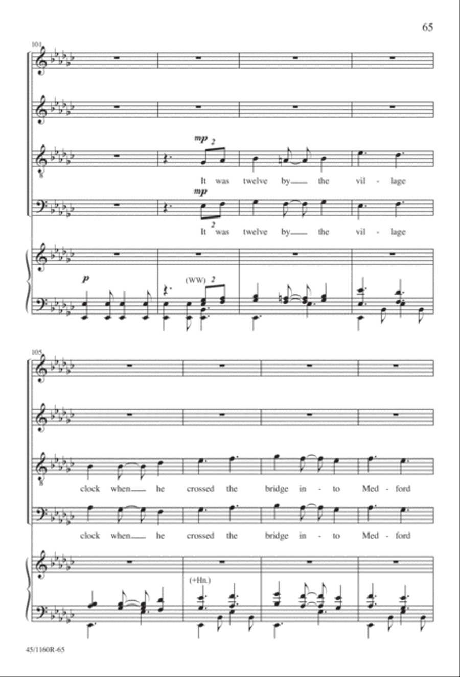 The Midnight Ride of Paul Revere Divisi scores gallery preview page 66