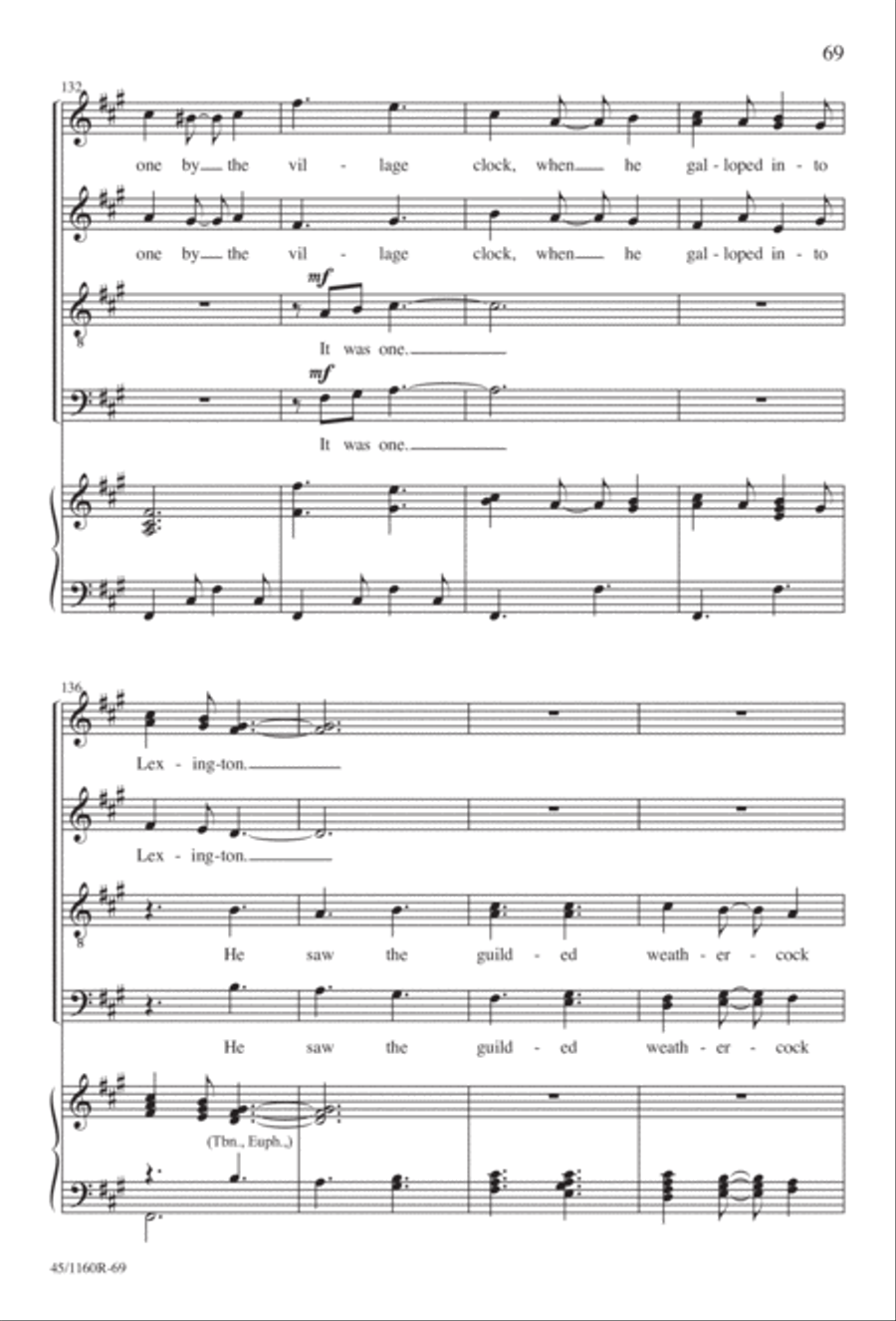 The Midnight Ride of Paul Revere Divisi scores gallery preview page 70