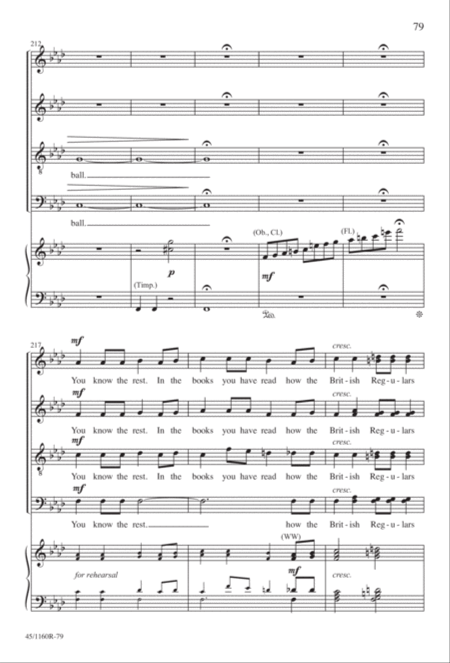 The Midnight Ride of Paul Revere Divisi scores gallery preview page 80