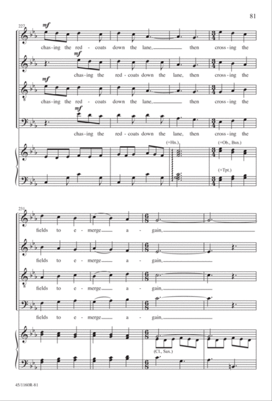 The Midnight Ride of Paul Revere Divisi scores gallery preview page 82
