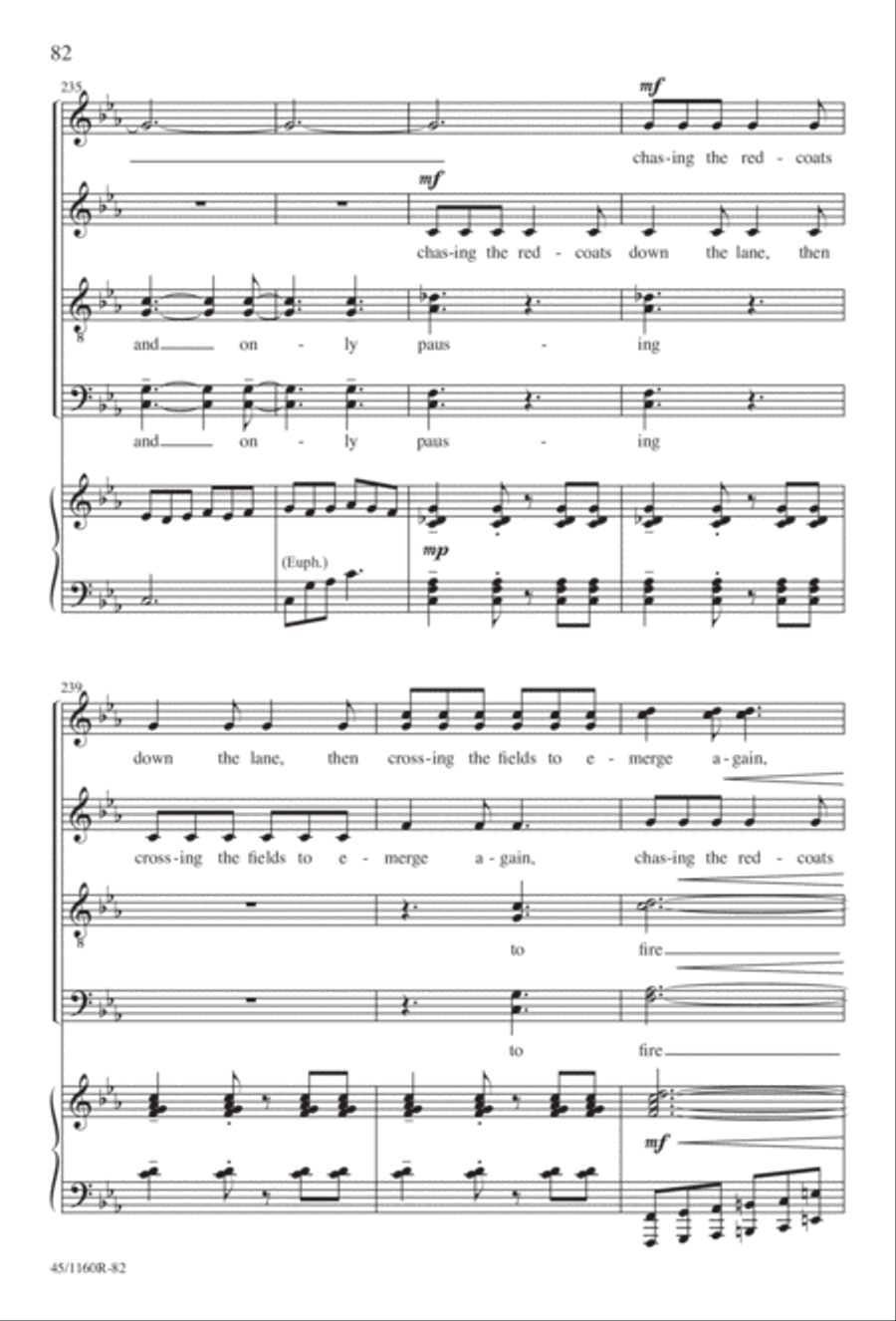 The Midnight Ride of Paul Revere Divisi scores gallery preview page 83
