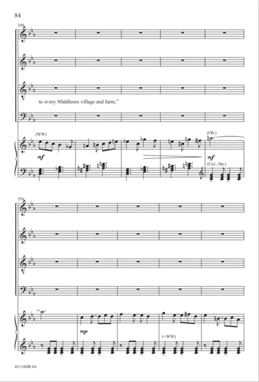 The Midnight Ride of Paul Revere Divisi scores gallery preview page 85
