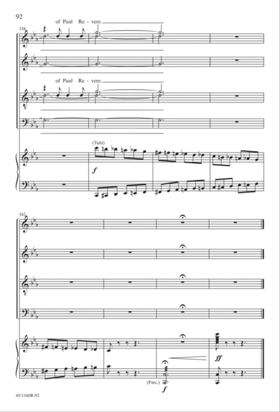 The Midnight Ride of Paul Revere Divisi scores gallery preview page 93