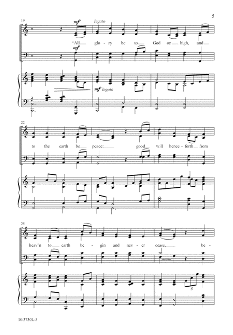 Gloria! To God Sing Gloria! 4-Part scores gallery preview page 6