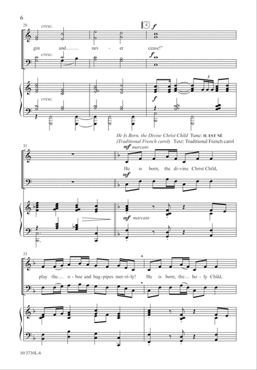 Gloria! To God Sing Gloria! 4-Part scores gallery preview page 7