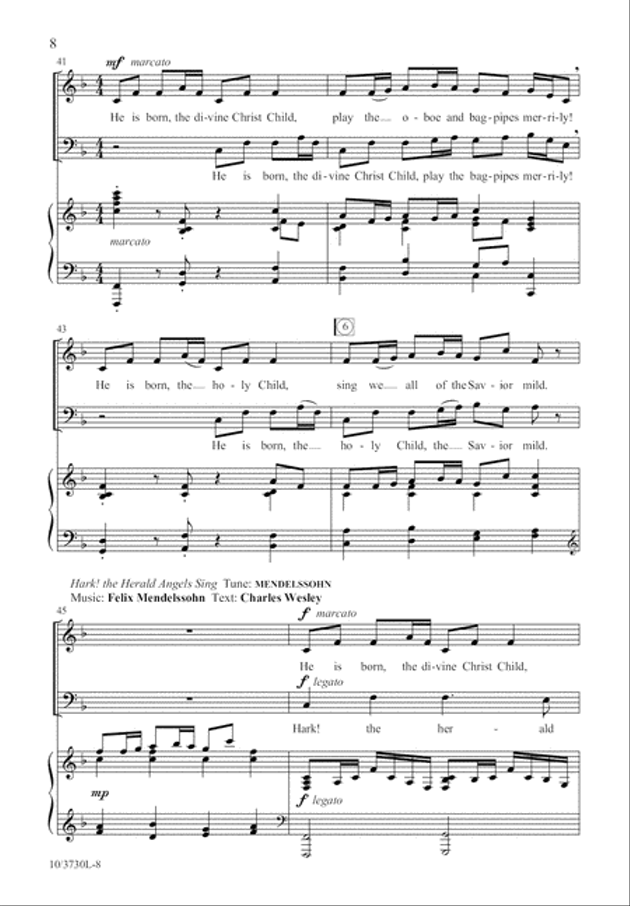 Gloria! To God Sing Gloria! 4-Part scores gallery preview page 9
