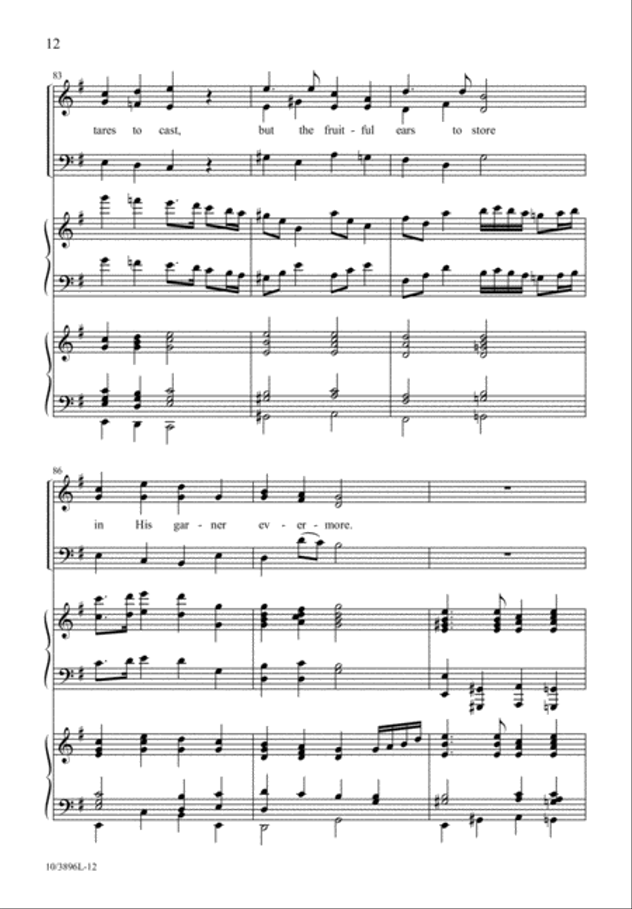 Raise the Song of Harvest Home 3-Part scores gallery preview page 13