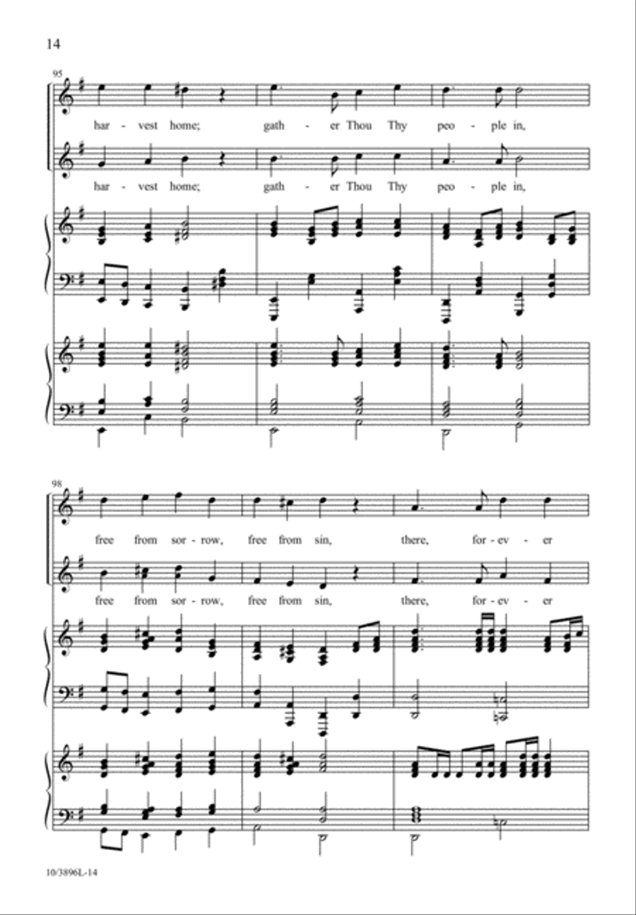 Raise the Song of Harvest Home 3-Part scores gallery preview page 15