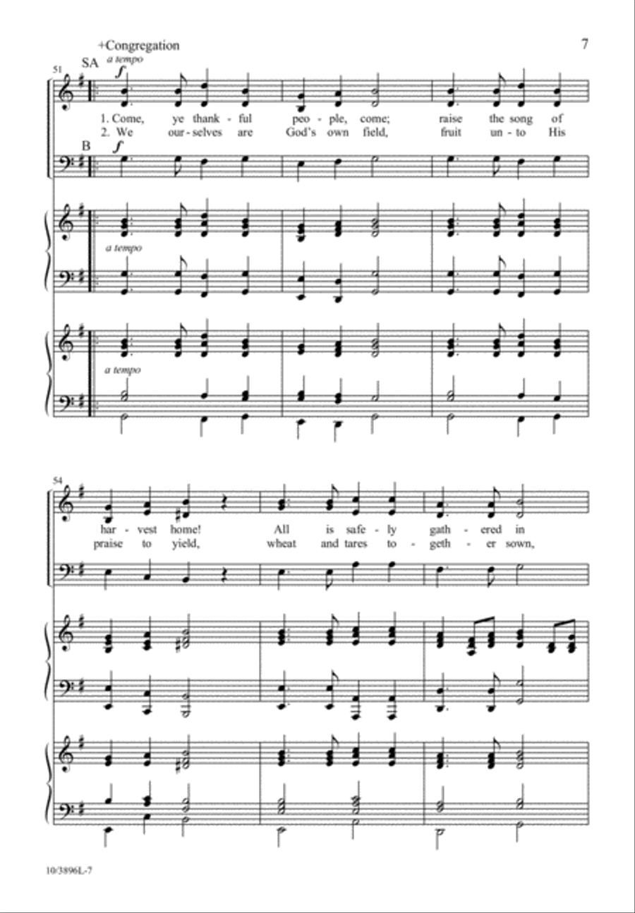 Raise the Song of Harvest Home 3-Part scores gallery preview page 8