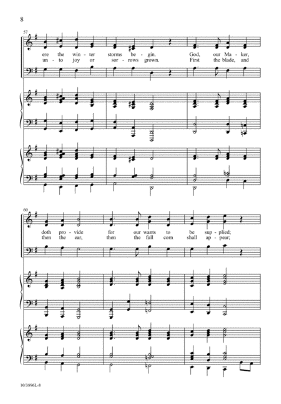 Raise the Song of Harvest Home 3-Part scores gallery preview page 9