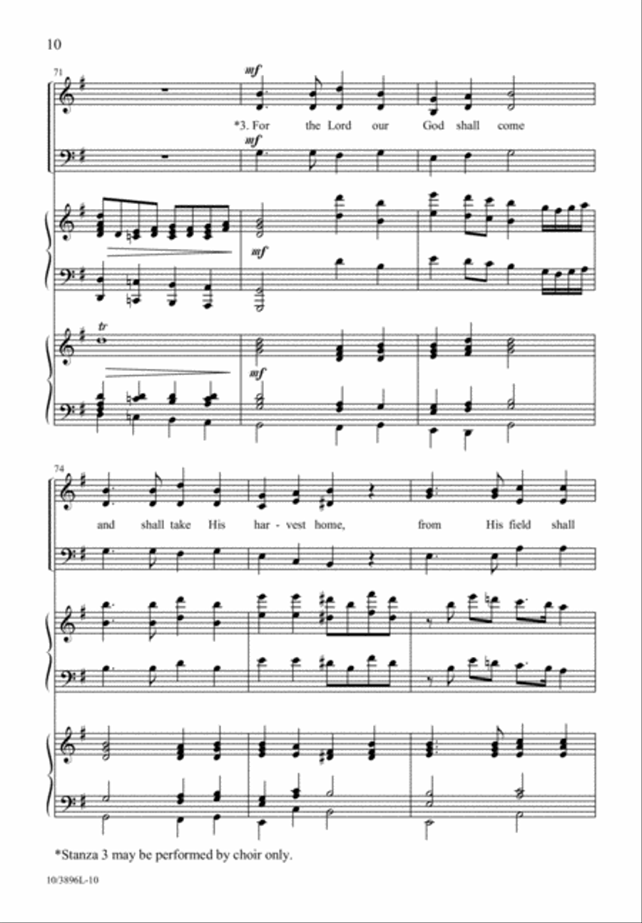 Raise the Song of Harvest Home 3-Part scores gallery preview page 11