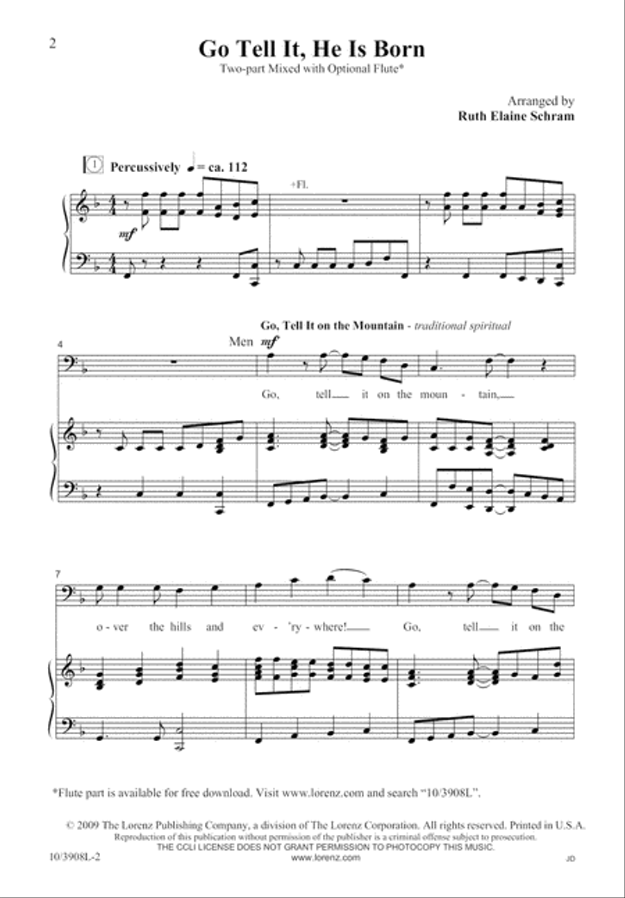 Go Tell It, He Is Born Go Tell It, He Is Born 2-Part scores gallery preview page 3