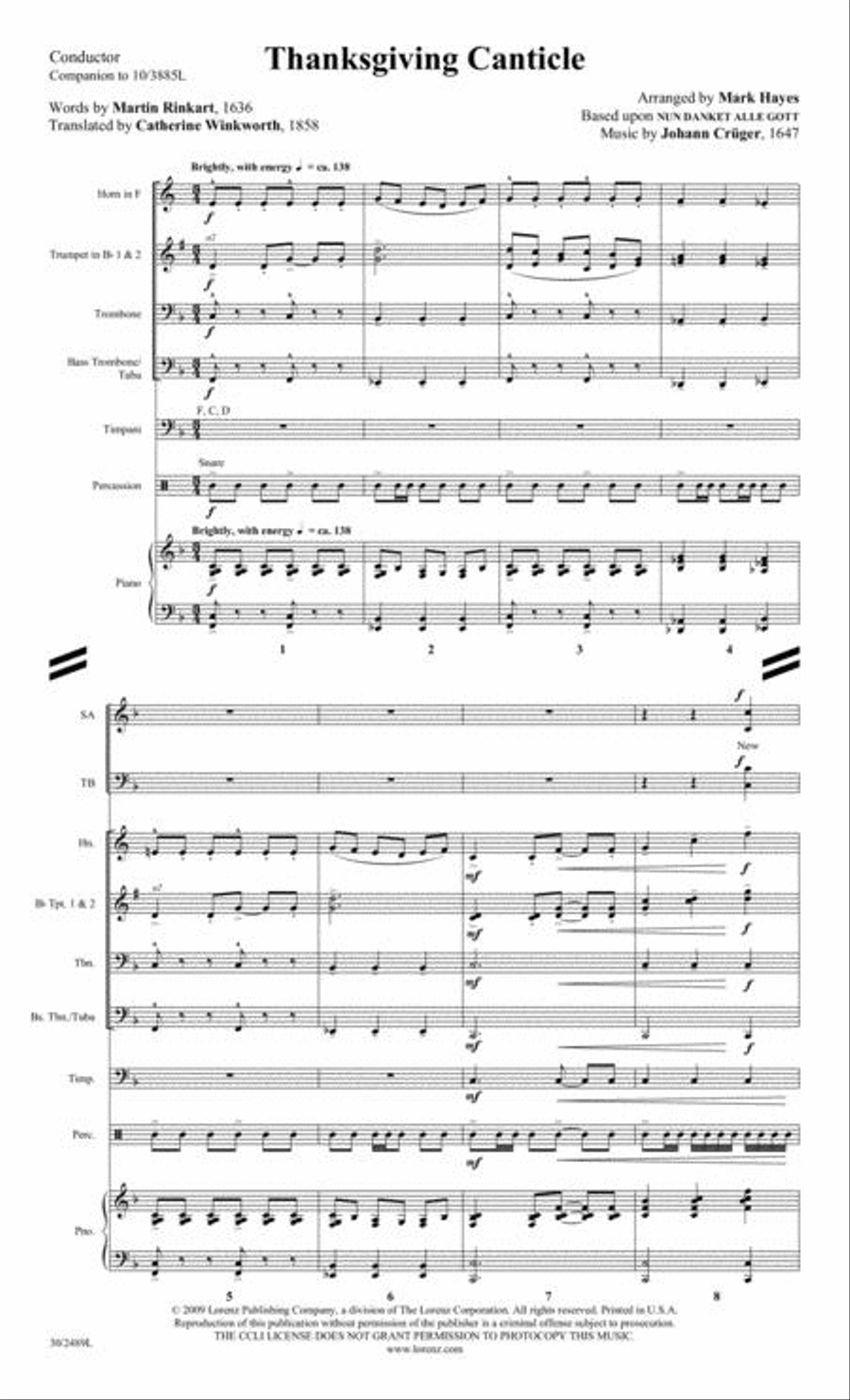 Thanksgiving Canticle - Brass and Percussion Score and Parts Choir scores gallery preview page 2