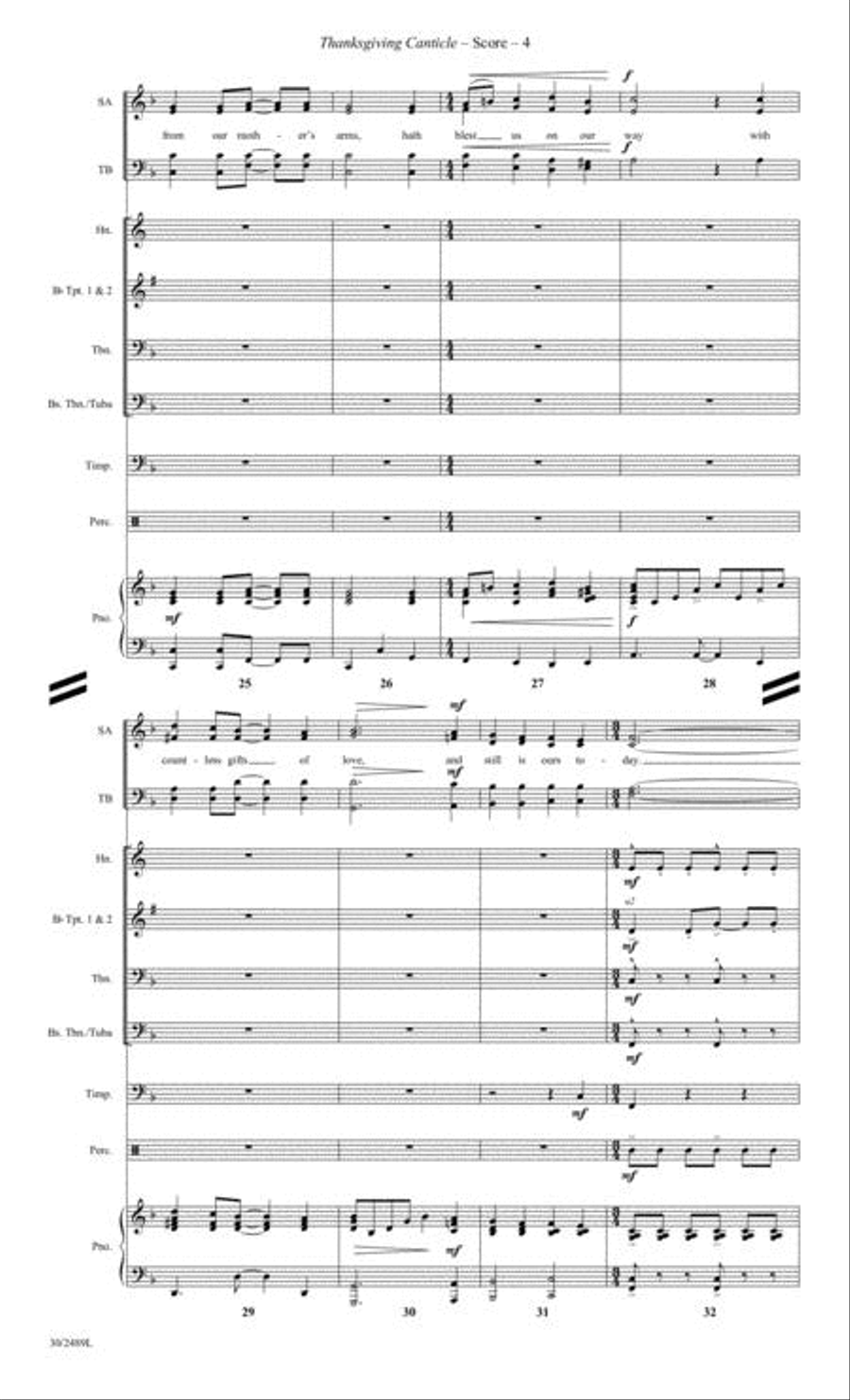 Thanksgiving Canticle - Brass and Percussion Score and Parts Choir scores gallery preview page 5