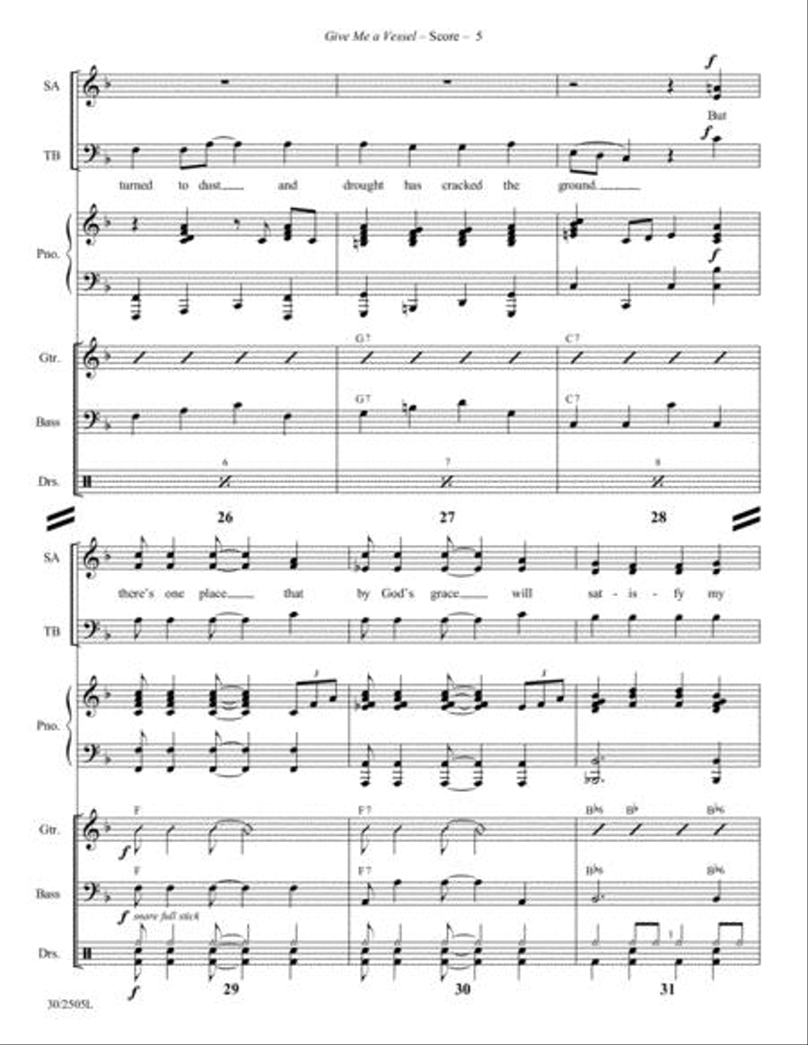 Give Me a Vessel - Rhythm Score and Parts Choir scores gallery preview page 6