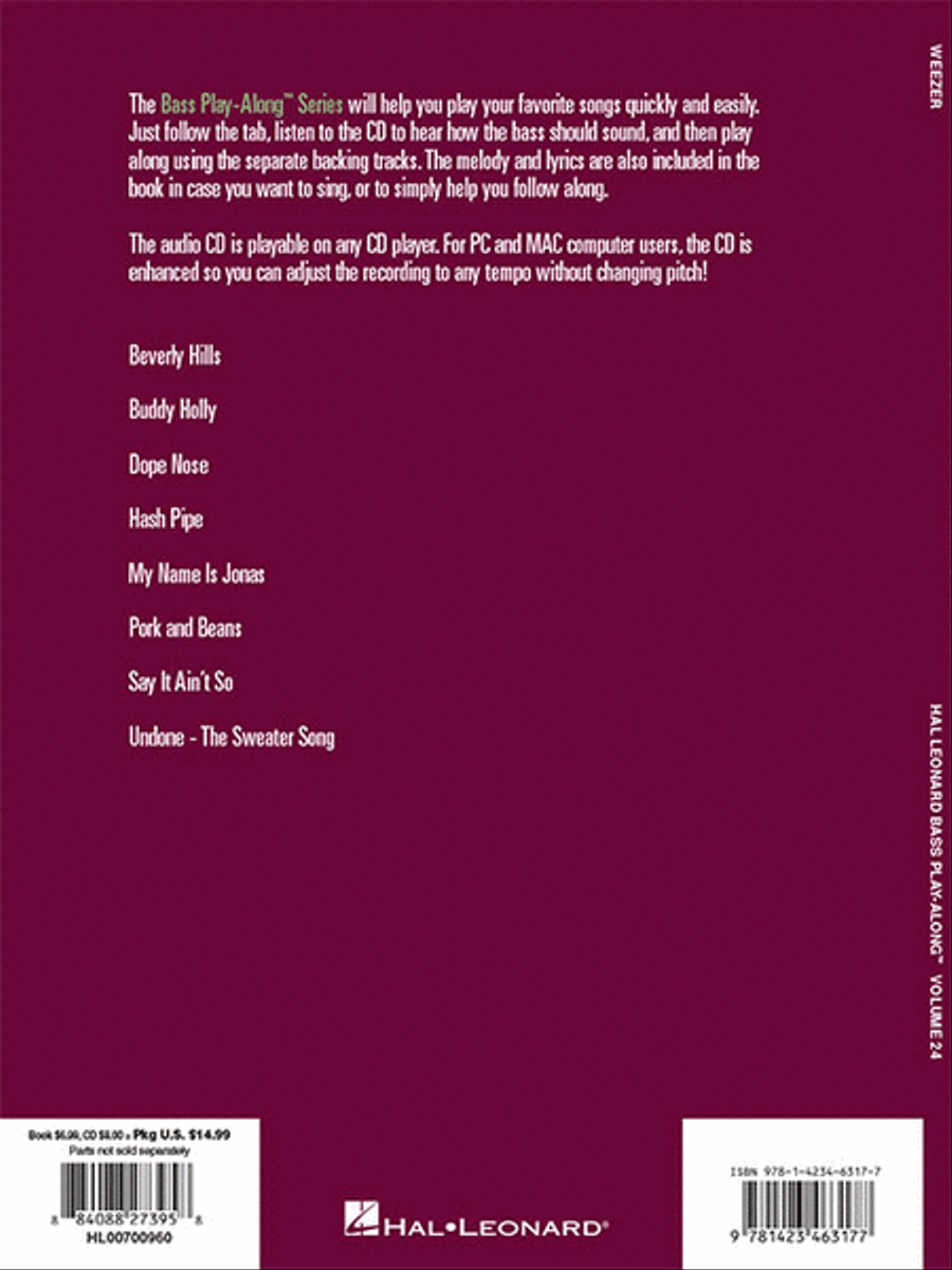 Weezer Bass Guitar Tablature scores gallery preview page 6